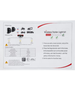 GloboStar® 85339 Ζευγάρι Ασύρματα Επαναφορτιζόμενα Φανάρια για Τρέιλερ LED 150W με Μαγνήτη & Επαναφορτιζόμενη Μπαταρία 2000mAh – Ασύρματος Πομπός & Δέκτης RF 2.4Ghz – Κόκκινο – Πορτοκαλί – Λευκό – Αδιάβροχα IP65 – Μ11 x Π11 x Υ5cm – 1 Χρόνο Εγγύηση