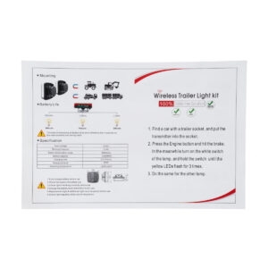 GloboStar® 85339 Ζευγάρι Ασύρματα Επαναφορτιζόμενα Φανάρια για Τρέιλερ LED 150W με Μαγνήτη & Επαναφορτιζόμενη Μπαταρία 2000mAh – Ασύρματος Πομπός & Δέκτης RF 2.4Ghz – Κόκκινο – Πορτοκαλί – Λευκό – Αδιάβροχα IP65 – Μ11 x Π11 x Υ5cm – 1 Χρόνο Εγγύηση