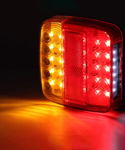 GloboStar® 85339 Ζευγάρι Ασύρματα Επαναφορτιζόμενα Φανάρια για Τρέιλερ LED 150W με Μαγνήτη & Επαναφορτιζόμενη Μπαταρία 2000mAh – Ασύρματος Πομπός & Δέκτης RF 2.4Ghz – Κόκκινο – Πορτοκαλί – Λευκό – Αδιάβροχα IP65 – Μ11 x Π11 x Υ5cm – 1 Χρόνο Εγγύηση