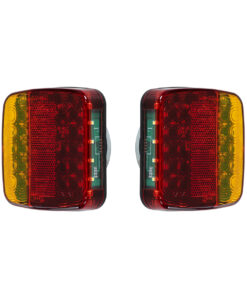 GloboStar® 85339 Ζευγάρι Ασύρματα Επαναφορτιζόμενα Φανάρια για Τρέιλερ LED 150W με Μαγνήτη & Επαναφορτιζόμενη Μπαταρία 2000mAh – Ασύρματος Πομπός & Δέκτης RF 2.4Ghz – Κόκκινο – Πορτοκαλί – Λευκό – Αδιάβροχα IP65 – Μ11 x Π11 x Υ5cm – 1 Χρόνο Εγγύηση