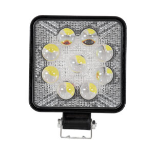 GloboStar® 85404 Vehicle Work Lights – Φώτα Εργασίας για Οχήματα LED 27W DC 10-30V Αδιάβροχο IP67 Ψυχρό Λευκό 6000K Μ14 x Π11 x Υ2.2cm