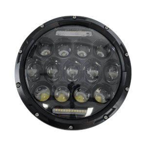 GloboStar® 85417 Σετ 2 x Φανάρια JEEP WRANGLER 7” Ιντσών Βασικού Φωτισμού H/L με Ring Light DRL & Φλας LED CREE CXB COB 75W 12000lm DC 10-30V Αδιάβροχα IP67 Ψυχρό Λευκό 6000K