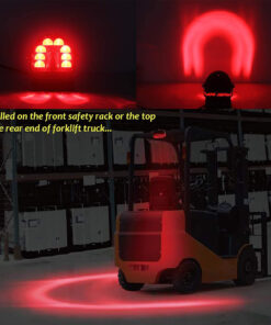 GloboStar® 85423 E9 Mark Forklift Safety Lights – Φώτα Προειδοποίησης & Διαγράμμισης Ασφαλείας για Περονοφόρα – Κλάρκ LED 24W DC 9-80V Αδιάβροχο IP67 Κόκκινο Μ14 x Π14.5 x Υ6cm