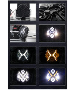 GloboStar® 85438 Vehicle & JEEP Work Lights – Φώτα Εργασίας για Οχήματα και JEEP με X Light DRL & Φλας LED High Power 45W DC 9-36V Αδιάβροχo IP67 Πορτοκαλί & Ψυχρό Λευκό 6000K M17 x Π8 x Υ21cm