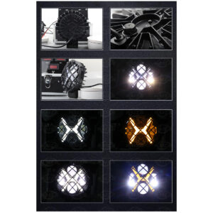 GloboStar® 85438 Vehicle & JEEP Work Lights – Φώτα Εργασίας για Οχήματα και JEEP με X Light DRL & Φλας LED High Power 45W DC 9-36V Αδιάβροχo IP67 Πορτοκαλί & Ψυχρό Λευκό 6000K M17 x Π8 x Υ21cm