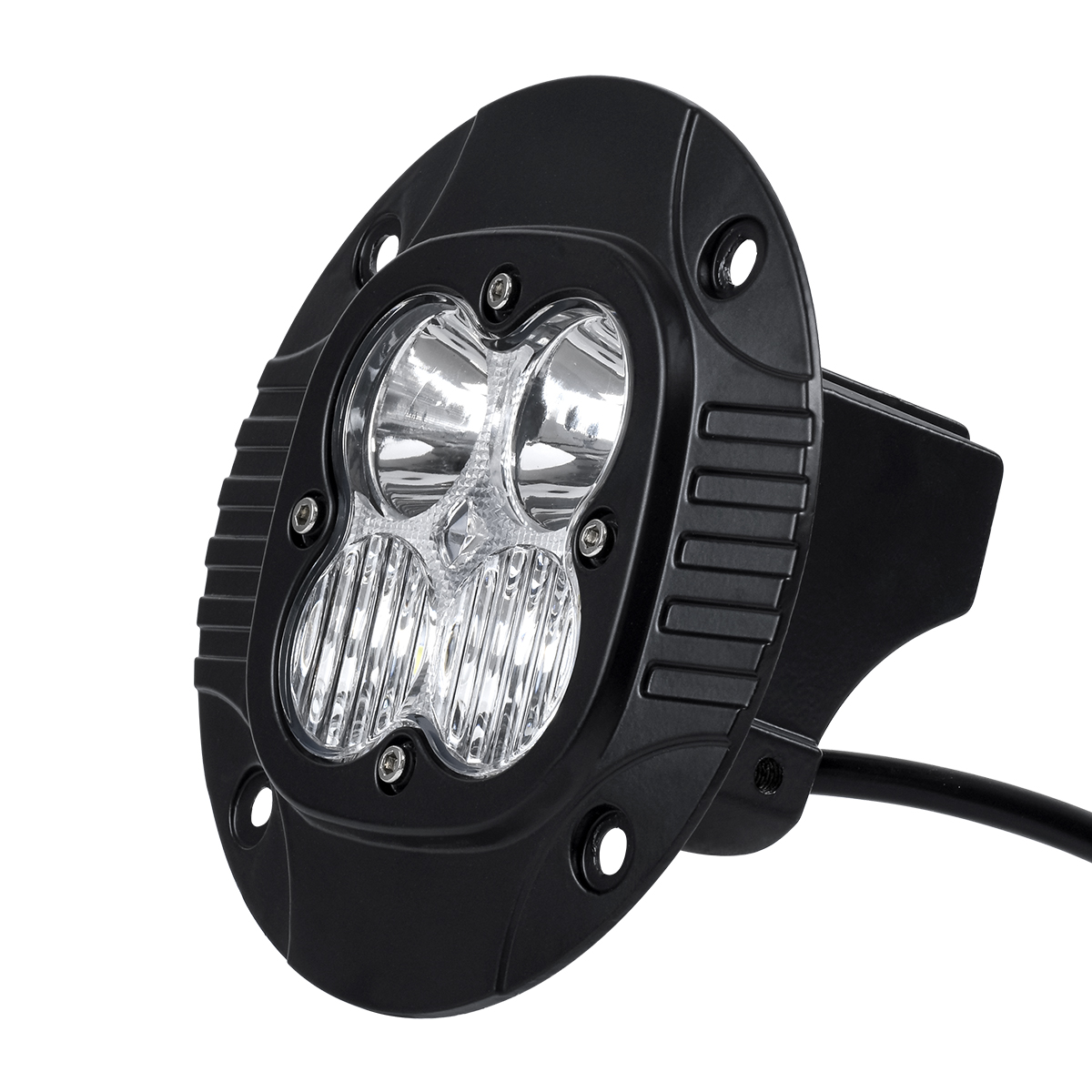 GloboStar® 85444 PRO Series Χωνευτός Προβολέας Εργασίας – Φώτα Ημέρας – Working Light – DRL για Αυτοκίνητα & Φορτηγά LED CREE XBD 20W 2000lm DC 10-30V Αδιάβροχο IP65 Ψυχρό Λευκό 6000K & RGB