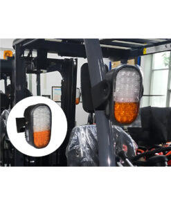 GloboStar® 85455 E57 Mark Σετ 2 x Φανάρια για TOYOTA & UNIVERSAL FORKLIFT Βασικού Φωτισμού για Οχήματα Περονοφόρα – Κλάρκ με Φλας LED 40W DC 10-80V Αδιάβροχα IP6K9K Πορτοκαλί & Ψυχρό Λευκό 6000K Μ20 x Π8 x Υ12cm