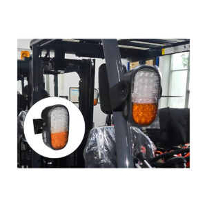 GloboStar® 85455 E57 Mark Σετ 2 x Φανάρια για TOYOTA & UNIVERSAL FORKLIFT Βασικού Φωτισμού για Οχήματα Περονοφόρα – Κλάρκ με Φλας LED 40W DC 10-80V Αδιάβροχα IP6K9K Πορτοκαλί & Ψυχρό Λευκό 6000K Μ20 x Π8 x Υ12cm
