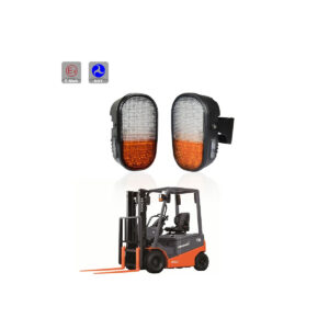 GloboStar® 85455 E57 Mark Σετ 2 x Φανάρια για TOYOTA & UNIVERSAL FORKLIFT Βασικού Φωτισμού για Οχήματα Περονοφόρα – Κλάρκ με Φλας LED 40W DC 10-80V Αδιάβροχα IP6K9K Πορτοκαλί & Ψυχρό Λευκό 6000K Μ20 x Π8 x Υ12cm