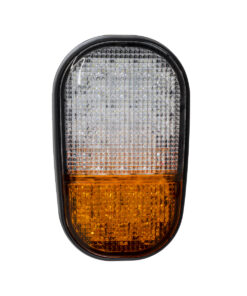 GloboStar® 85455 E57 Mark Σετ 2 x Φανάρια για TOYOTA & UNIVERSAL FORKLIFT Βασικού Φωτισμού για Οχήματα Περονοφόρα – Κλάρκ με Φλας LED 40W DC 10-80V Αδιάβροχα IP6K9K Πορτοκαλί & Ψυχρό Λευκό 6000K Μ20 x Π8 x Υ12cm