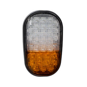 GloboStar® 85455 E57 Mark Σετ 2 x Φανάρια για TOYOTA & UNIVERSAL FORKLIFT Βασικού Φωτισμού για Οχήματα Περονοφόρα – Κλάρκ με Φλας LED 40W DC 10-80V Αδιάβροχα IP6K9K Πορτοκαλί & Ψυχρό Λευκό 6000K Μ20 x Π8 x Υ12cm