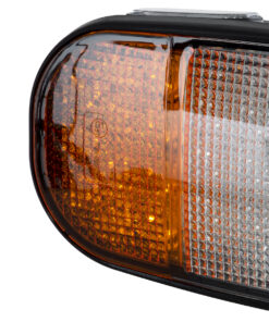 GloboStar® 85455 E57 Mark Σετ 2 x Φανάρια για TOYOTA & UNIVERSAL FORKLIFT Βασικού Φωτισμού για Οχήματα Περονοφόρα – Κλάρκ με Φλας LED 40W DC 10-80V Αδιάβροχα IP6K9K Πορτοκαλί & Ψυχρό Λευκό 6000K Μ20 x Π8 x Υ12cm