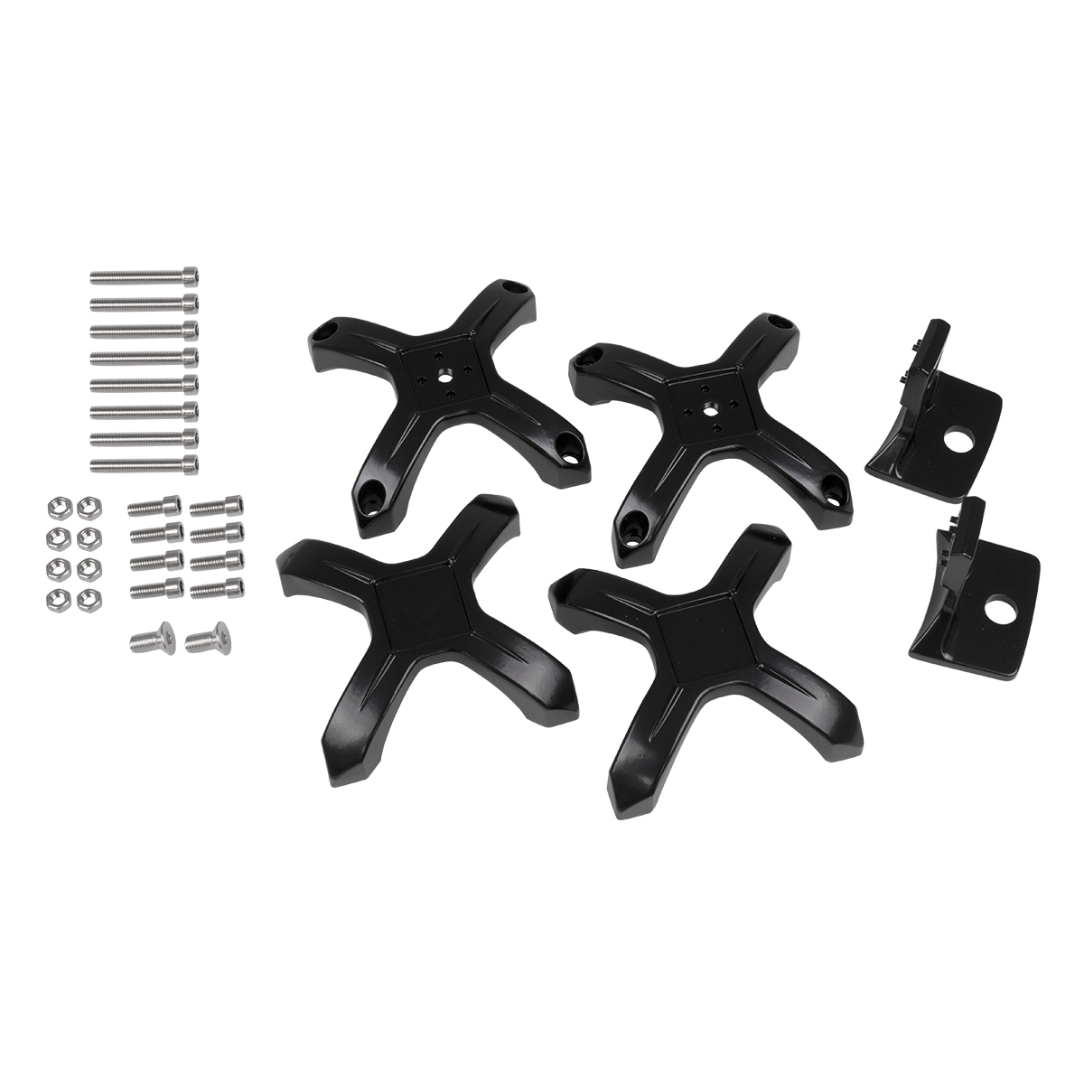 GloboStar® 85556 ΣΕΤ 2 Βάσεις Στήριξης για Μπάρες – Προβολάκια LED Rollbar JEEP BAR Holder – Brackets – 2.25″ έως 3″ Inches Universal