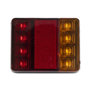 GLOBOSTAR® TAILIGHT 79931 Πίσω Φανάρι Οχημάτων LED 9W 450lm 140° DC 12V Αδιάβροχο IP65 Πορτοκαλί & Κόκκινο & Ψυχρό Λευκό 6000K – Μ12 x Π9.5 x Υ2cm – Πακέτο 2 Τεμαχίων – 1 Χρόνο Εγγύηση