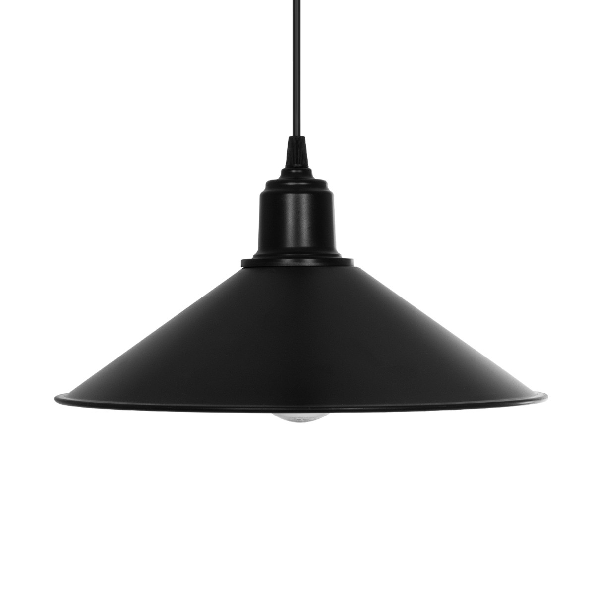 GLOBOSTAR® FERRO 203-0084 Μοντέρνο Κρεμαστό Φωτιστικό Οροφής με Ντουί 1 x E27 AC 220-240V IP20 – Μαύρο – Μ30 x Π30 x Υ15cm