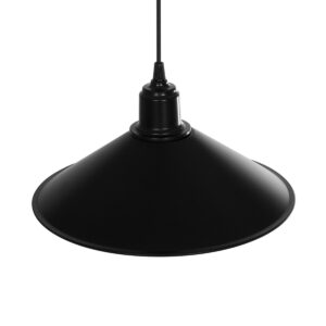 GLOBOSTAR® FERRO 203-0084 Μοντέρνο Κρεμαστό Φωτιστικό Οροφής με Ντουί 1 x E27 AC 220-240V IP20 – Μαύρο – Μ30 x Π30 x Υ15cm