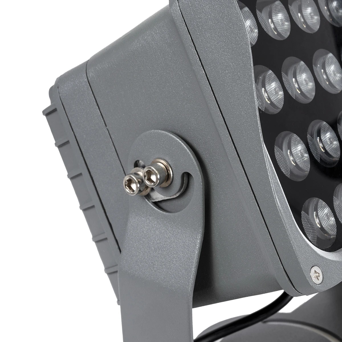 GLOBOSTAR® FLOODXENA 90128 Προβολέας Σποτ Wall Washer LED 24W 2640lm 10° AC 220-240V Αδιάβροχο IP65 Θερμό Λευκό 2700K – Bridgelux SMD Chip – Γκρι Ανθρακί – Μ18 x Π13.5 x Υ18cm – 3 Χρόνια Εγγύηση