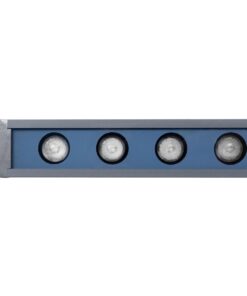 GLOBOSTAR® WASHERMARGO 90154 Μπάρα Φωτισμού Wall Washer LED 24W 2040lm 30° DC 24V Αδιάβροχο IP65 Μπλε Dimmable – Bridgelux SMD Chip – Γκρι Ανθρακί – Μ100 x Π4 x Υ6.4cm – 3 Χρόνια Εγγύηση