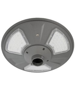 GLOBOSTAR® PARK 90500 Φωτιστικό Κεφαλής Post Top Πλατείας/Πάρκου LED 25W 2000lm 120° με Ενσωματωμένο Φωτοβολταϊκό Panel 6V 20W & Επαναφορτιζόμενη Μπαταρία Li-ion 3.2V 25000mAh με Αισθητήρα Ημέρας-Νύχτας Αδιάβροχο IP65 Ψυχρό Λευκό 6000K – Γκρι Ανθρακί – Μ50 x Π50 x Υ19cm – 2 Χρόνια Εγγύηση