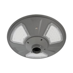 GLOBOSTAR® PARK 90500 Φωτιστικό Κεφαλής Post Top Πλατείας/Πάρκου LED 25W 2000lm 120° με Ενσωματωμένο Φωτοβολταϊκό Panel 6V 20W & Επαναφορτιζόμενη Μπαταρία Li-ion 3.2V 25000mAh με Αισθητήρα Ημέρας-Νύχτας Αδιάβροχο IP65 Ψυχρό Λευκό 6000K – Γκρι Ανθρακί – Μ50 x Π50 x Υ19cm – 2 Χρόνια Εγγύηση