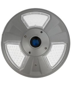 GLOBOSTAR® PARK 90500 Φωτιστικό Κεφαλής Post Top Πλατείας/Πάρκου LED 25W 2000lm 120° με Ενσωματωμένο Φωτοβολταϊκό Panel 6V 20W & Επαναφορτιζόμενη Μπαταρία Li-ion 3.2V 25000mAh με Αισθητήρα Ημέρας-Νύχτας Αδιάβροχο IP65 Ψυχρό Λευκό 6000K – Γκρι Ανθρακί – Μ50 x Π50 x Υ19cm – 2 Χρόνια Εγγύηση