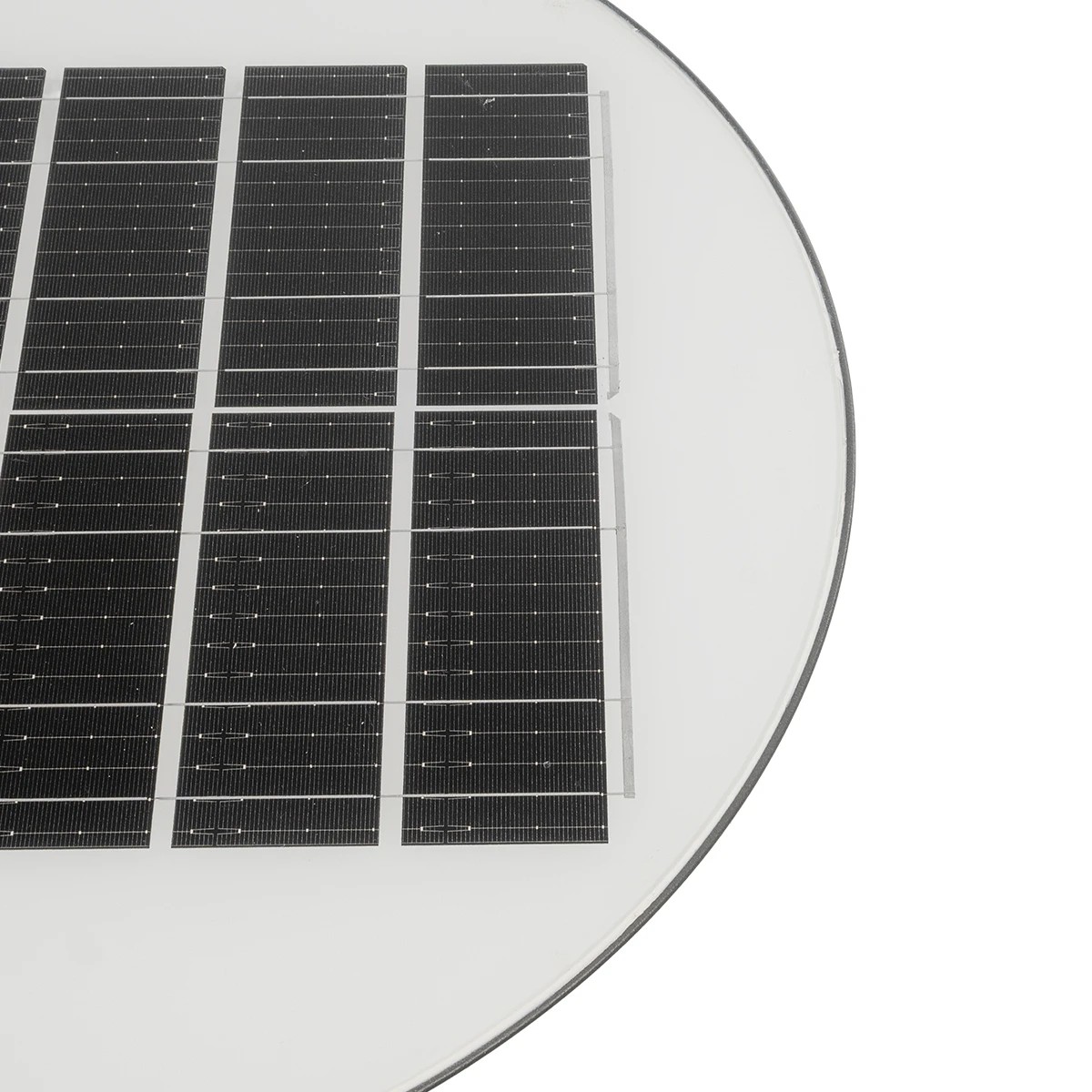 GLOBOSTAR® PARK 90500 Φωτιστικό Κεφαλής Post Top Πλατείας/Πάρκου LED 25W 2000lm 120° με Ενσωματωμένο Φωτοβολταϊκό Panel 6V 20W & Επαναφορτιζόμενη Μπαταρία Li-ion 3.2V 25000mAh με Αισθητήρα Ημέρας-Νύχτας Αδιάβροχο IP65 Ψυχρό Λευκό 6000K – Γκρι Ανθρακί – Μ50 x Π50 x Υ19cm – 2 Χρόνια Εγγύηση