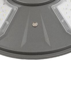 GLOBOSTAR® PARK 90500 Φωτιστικό Κεφαλής Post Top Πλατείας/Πάρκου LED 25W 2000lm 120° με Ενσωματωμένο Φωτοβολταϊκό Panel 6V 20W & Επαναφορτιζόμενη Μπαταρία Li-ion 3.2V 25000mAh με Αισθητήρα Ημέρας-Νύχτας Αδιάβροχο IP65 Ψυχρό Λευκό 6000K – Γκρι Ανθρακί – Μ50 x Π50 x Υ19cm – 2 Χρόνια Εγγύηση