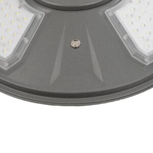 GLOBOSTAR® PARK 90500 Φωτιστικό Κεφαλής Post Top Πλατείας/Πάρκου LED 25W 2000lm 120° με Ενσωματωμένο Φωτοβολταϊκό Panel 6V 20W & Επαναφορτιζόμενη Μπαταρία Li-ion 3.2V 25000mAh με Αισθητήρα Ημέρας-Νύχτας Αδιάβροχο IP65 Ψυχρό Λευκό 6000K – Γκρι Ανθρακί – Μ50 x Π50 x Υ19cm – 2 Χρόνια Εγγύηση