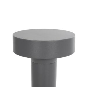 GLOBOSTAR® KIPASIO 90540 Φωτιστικό Κολωνάκι Κήπου LED 15W 1500lm 60° AC 220-240V Αδιάβροχο IP65 Θερμό Λευκό 2700K – Γκρι Ανθρακί – Μ15 x Π15 x Υ58cm – 3 Χρόνια Εγγύηση