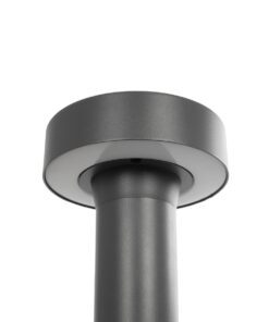 GLOBOSTAR® KIPASIO 90540 Φωτιστικό Κολωνάκι Κήπου LED 15W 1500lm 60° AC 220-240V Αδιάβροχο IP65 Θερμό Λευκό 2700K – Γκρι Ανθρακί – Μ15 x Π15 x Υ58cm – 3 Χρόνια Εγγύηση