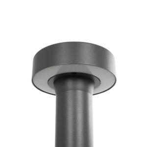 GLOBOSTAR® KIPASIO 90540 Φωτιστικό Κολωνάκι Κήπου LED 15W 1500lm 60° AC 220-240V Αδιάβροχο IP65 Θερμό Λευκό 2700K – Γκρι Ανθρακί – Μ15 x Π15 x Υ58cm – 3 Χρόνια Εγγύηση