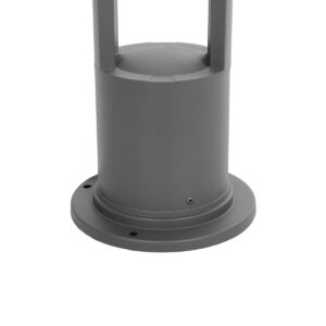 GLOBOSTAR® KIPARIO 90542 Φωτιστικό Κολωνάκι Κήπου LED 15W 1500lm 60° AC 220-240V Αδιάβροχο IP65 Θερμό Λευκό 2700K – Γκρι Ανθρακί – Μ20 x Π20 x Υ58cm – 3 Χρόνια Εγγύηση
