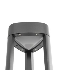 GLOBOSTAR® RODEMA 90545 Φωτιστικό Κολωνάκι Κήπου LED 15W 1500lm 60° AC 220-240V Αδιάβροχο IP65 Θερμό Λευκό 2700K – Γκρι Ανθρακί – Μ16.5 x Π16.5 x Υ60cm – 3 Χρόνια Εγγύηση