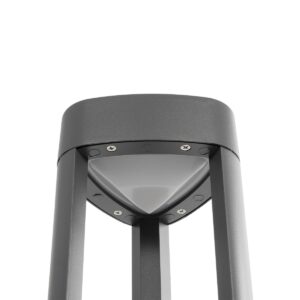 GLOBOSTAR® RODEMA 90545 Φωτιστικό Κολωνάκι Κήπου LED 15W 1500lm 60° AC 220-240V Αδιάβροχο IP65 Θερμό Λευκό 2700K – Γκρι Ανθρακί – Μ16.5 x Π16.5 x Υ60cm – 3 Χρόνια Εγγύηση