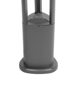 GLOBOSTAR® RODEMA 90545 Φωτιστικό Κολωνάκι Κήπου LED 15W 1500lm 60° AC 220-240V Αδιάβροχο IP65 Θερμό Λευκό 2700K – Γκρι Ανθρακί – Μ16.5 x Π16.5 x Υ60cm – 3 Χρόνια Εγγύηση