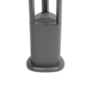 GLOBOSTAR® RODEMA 90545 Φωτιστικό Κολωνάκι Κήπου LED 15W 1500lm 60° AC 220-240V Αδιάβροχο IP65 Θερμό Λευκό 2700K – Γκρι Ανθρακί – Μ16.5 x Π16.5 x Υ60cm – 3 Χρόνια Εγγύηση