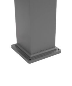 GLOBOSTAR® PALASO 90547 Φωτιστικό Κολωνάκι Κήπου με Ντουί 1 x E27 AC 220-240V Αδιάβροχο IP65 – Γκρι Ανθρακί – Μ20 x Π20 x Υ60.5cm