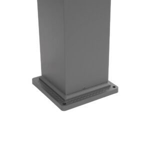 GLOBOSTAR® PALASO 90547 Φωτιστικό Κολωνάκι Κήπου με Ντουί 1 x E27 AC 220-240V Αδιάβροχο IP65 – Γκρι Ανθρακί – Μ20 x Π20 x Υ60.5cm