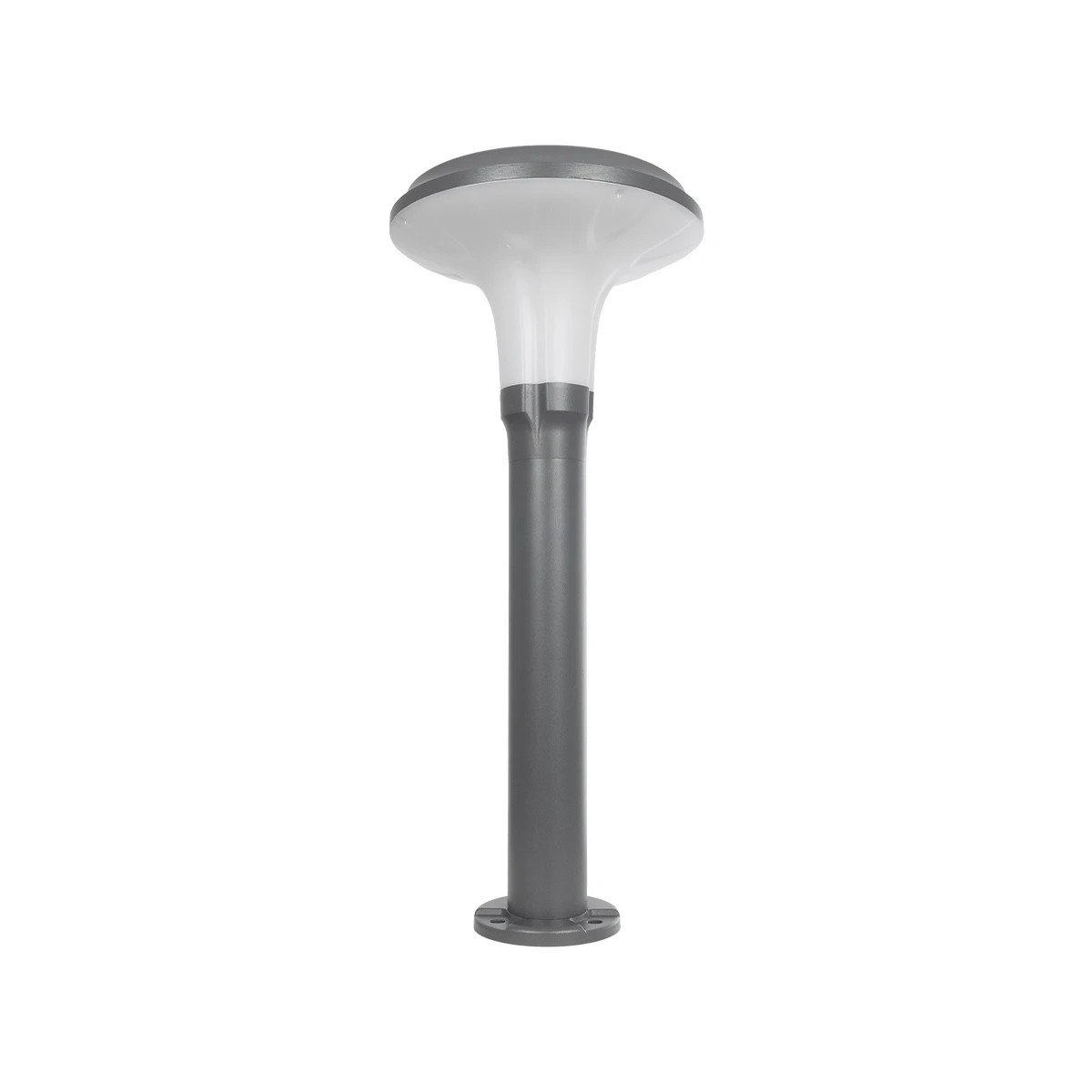 GLOBOSTAR® WHISPER 90548 Φωτιστικό Κολωνάκι Κήπου με Ντουί 1 x E27 AC 220-240V Αδιάβροχο IP65 – Γκρι Ανθρακί – Μ27 x Π27 x Υ79cm