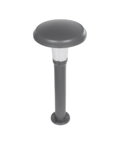 GLOBOSTAR® WHISPER 90548 Φωτιστικό Κολωνάκι Κήπου με Ντουί 1 x E27 AC 220-240V Αδιάβροχο IP65 – Γκρι Ανθρακί – Μ27 x Π27 x Υ79cm