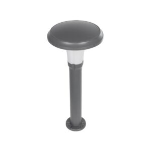 GLOBOSTAR® WHISPER 90548 Φωτιστικό Κολωνάκι Κήπου με Ντουί 1 x E27 AC 220-240V Αδιάβροχο IP65 – Γκρι Ανθρακί – Μ27 x Π27 x Υ79cm
