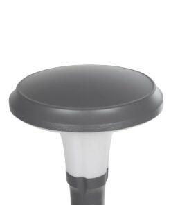 GLOBOSTAR® WHISPER 90548 Φωτιστικό Κολωνάκι Κήπου με Ντουί 1 x E27 AC 220-240V Αδιάβροχο IP65 – Γκρι Ανθρακί – Μ27 x Π27 x Υ79cm