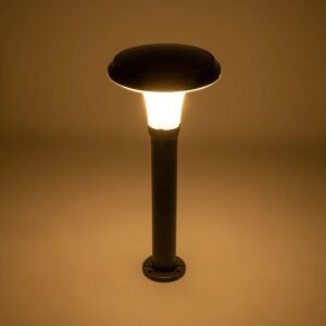 GLOBOSTAR® WHISPER 90548 Φωτιστικό Κολωνάκι Κήπου με Ντουί 1 x E27 AC 220-240V Αδιάβροχο IP65 – Γκρι Ανθρακί – Μ27 x Π27 x Υ79cm