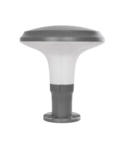 GLOBOSTAR® WHISPER 90553 Φωτιστικό Κολωνάκι Κήπου με Ντουί 1 x E27 AC 220-240V Αδιάβροχο IP65 – Γκρι Ανθρακί – Μ27 x Π27 x Υ29cm
