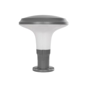 GLOBOSTAR® WHISPER 90553 Φωτιστικό Κολωνάκι Κήπου με Ντουί 1 x E27 AC 220-240V Αδιάβροχο IP65 – Γκρι Ανθρακί – Μ27 x Π27 x Υ29cm