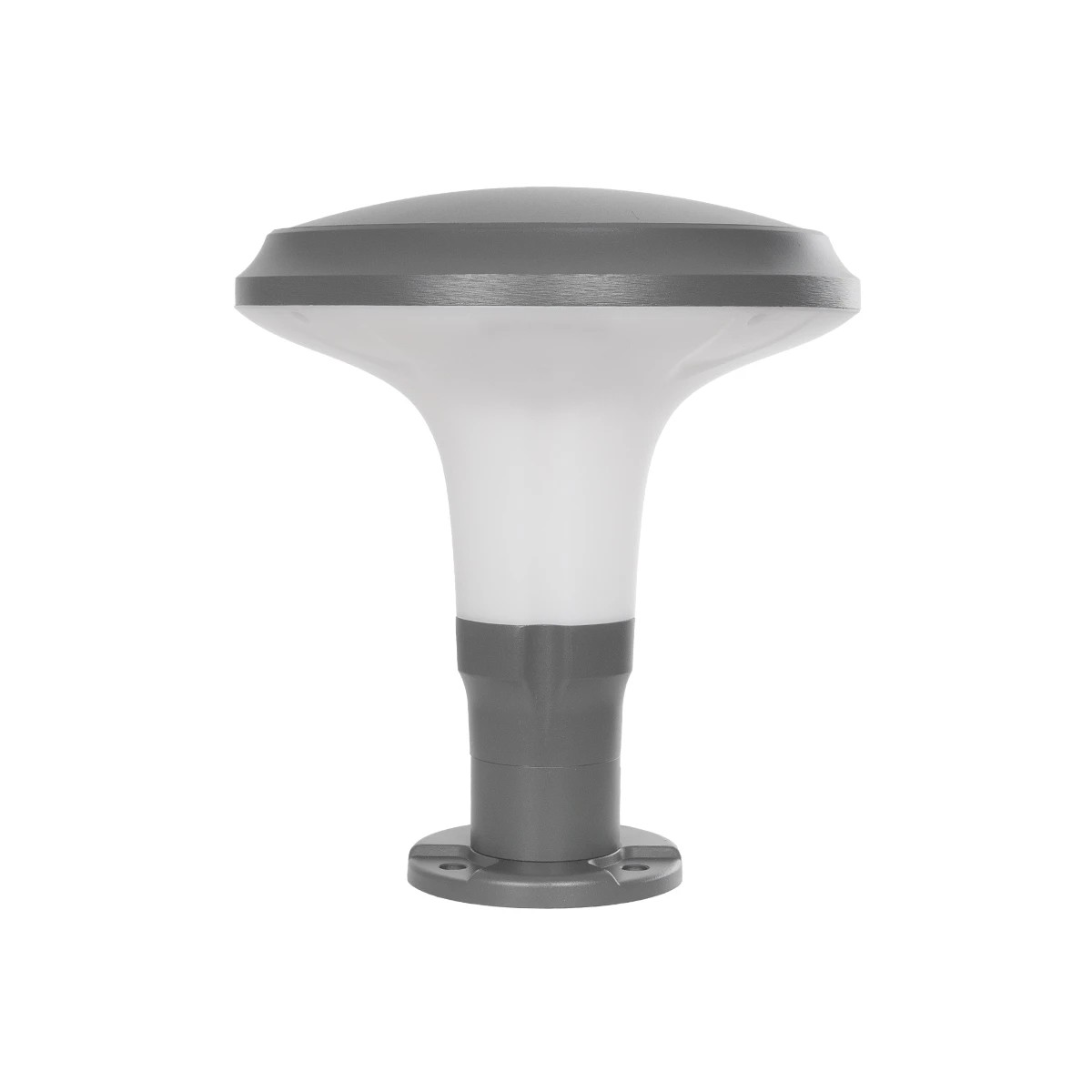 GLOBOSTAR® WHISPER 90553 Φωτιστικό Κολωνάκι Κήπου με Ντουί 1 x E27 AC 220-240V Αδιάβροχο IP65 – Γκρι Ανθρακί – Μ27 x Π27 x Υ29cm