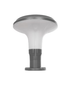 GLOBOSTAR® WHISPER 90553 Φωτιστικό Κολωνάκι Κήπου με Ντουί 1 x E27 AC 220-240V Αδιάβροχο IP65 – Γκρι Ανθρακί – Μ27 x Π27 x Υ29cm