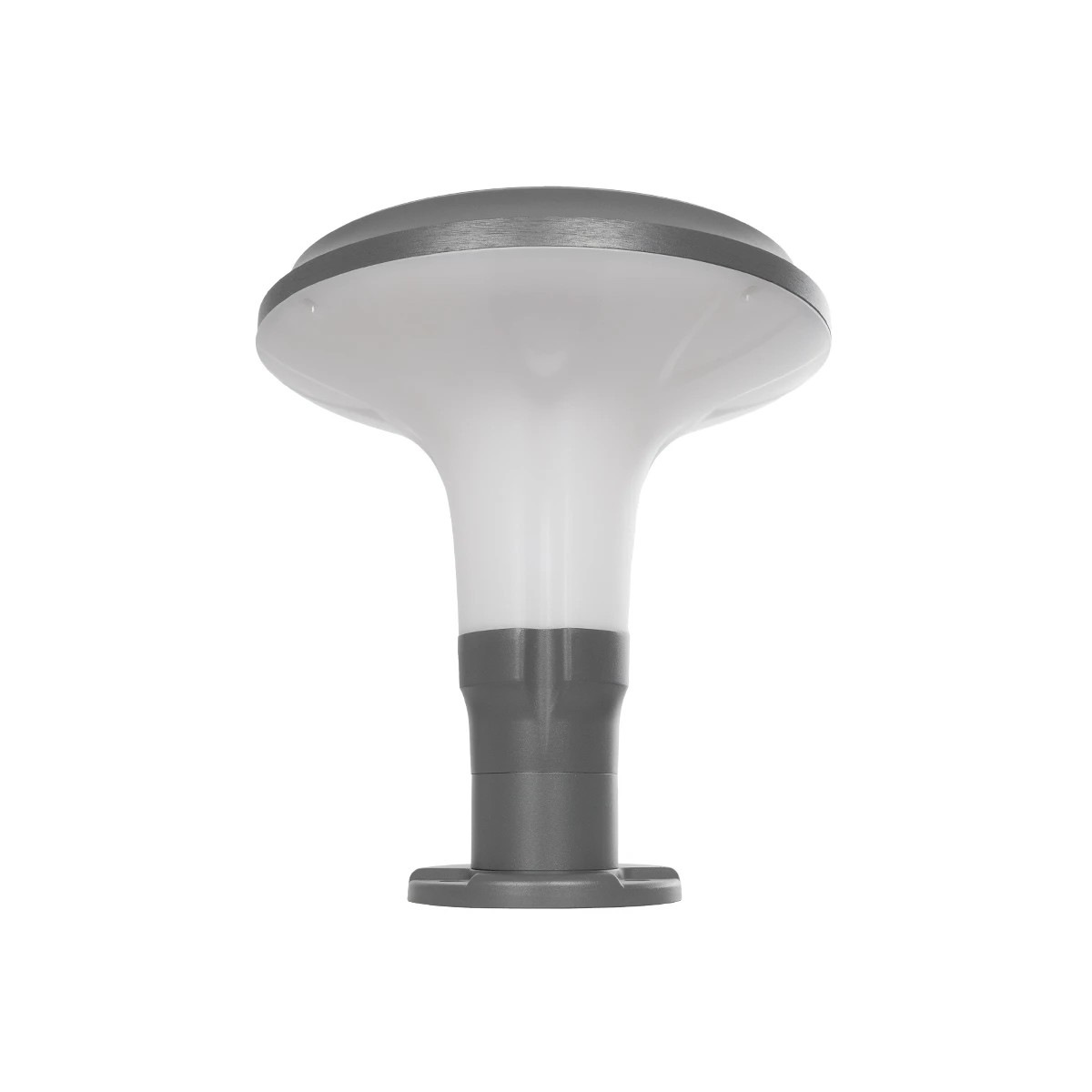 GLOBOSTAR® WHISPER 90553 Φωτιστικό Κολωνάκι Κήπου με Ντουί 1 x E27 AC 220-240V Αδιάβροχο IP65 – Γκρι Ανθρακί – Μ27 x Π27 x Υ29cm