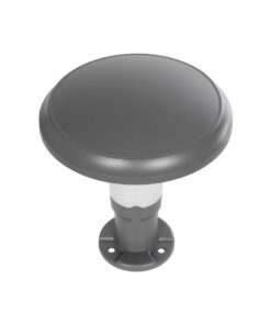 GLOBOSTAR® WHISPER 90553 Φωτιστικό Κολωνάκι Κήπου με Ντουί 1 x E27 AC 220-240V Αδιάβροχο IP65 – Γκρι Ανθρακί – Μ27 x Π27 x Υ29cm