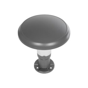 GLOBOSTAR® WHISPER 90553 Φωτιστικό Κολωνάκι Κήπου με Ντουί 1 x E27 AC 220-240V Αδιάβροχο IP65 – Γκρι Ανθρακί – Μ27 x Π27 x Υ29cm